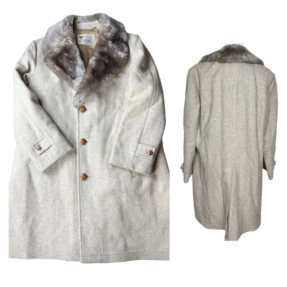 Lakeland Bradford Vintage 1970"s Wool Long Coat Size 40